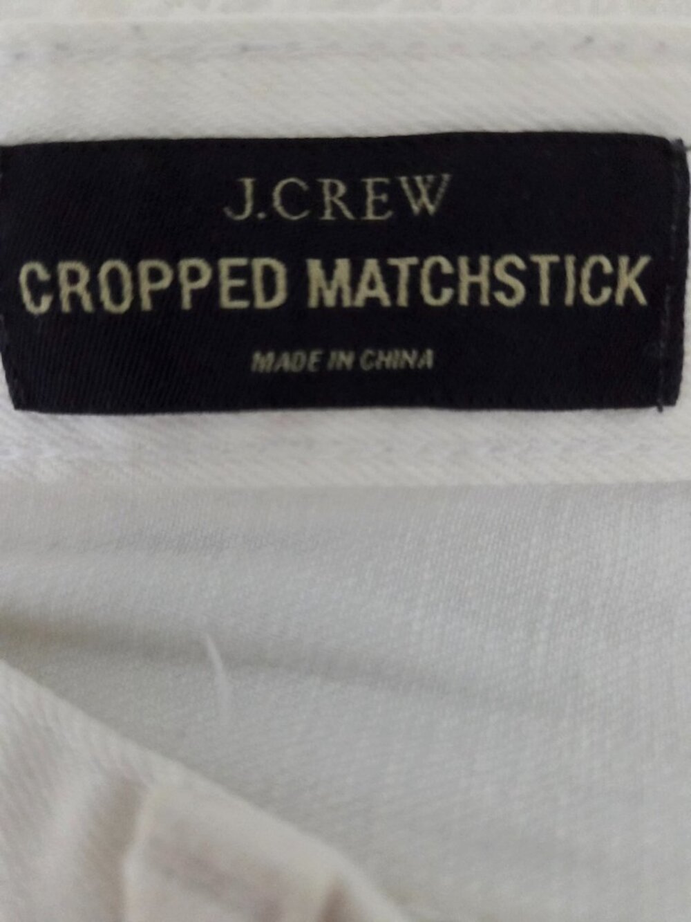 JCrew cropped white Capri denim